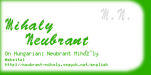 mihaly neubrant business card